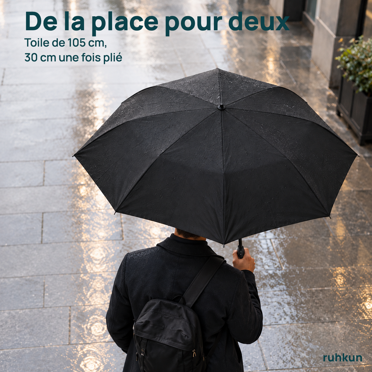 De la place pour deux : toile de 105 cm, 30 cm plié